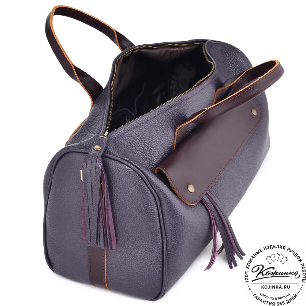 Женская кожаная сумка "Византия" (баклажан)